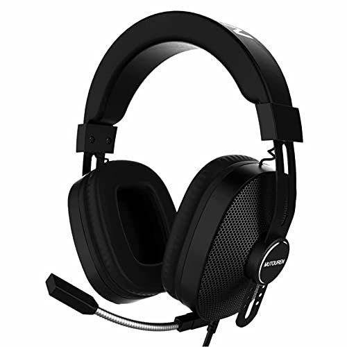 MUTOUREN Gaming Headset, Headset Gaming Headphones for Xbox One,PS4,(Audio) PC Gaming Headset with LED Lights & Noise-canceling Microphone for Mac/Nintendo Switch/Wii U/Sony PSP/PS3