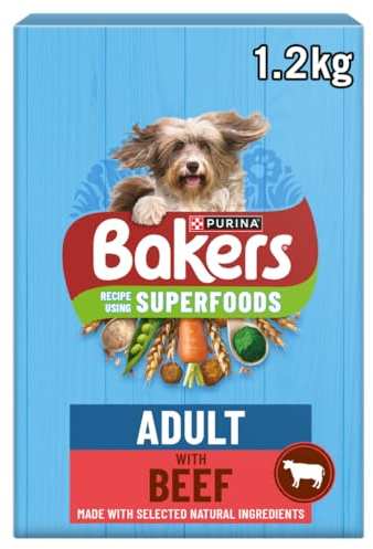 Bakers Adult Beef with Vegetables Dry Dog Food, 1.2kg
