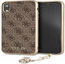 GUESS - Funda Trasera Original Guess Charms Hard Case 4G para iPhone XR - Marron