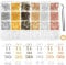 Anezus 1900Pcs Earring Making Supplies Kit with Fish Hooks, Earring Backs, Jump Rings (Assorted Colors)