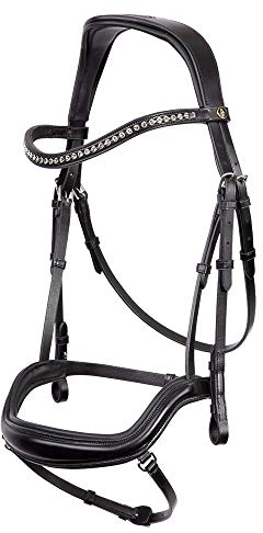 BR Trensenzaum Stanley | anatomisch | kombiniert | schwarz Silber | WB Full