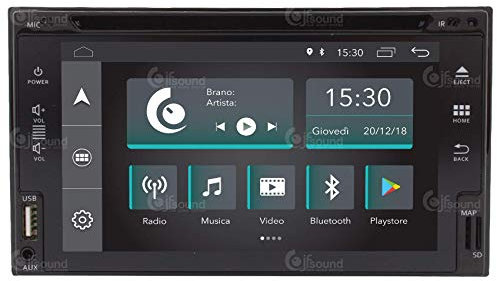 Radio Universal para Coche 2 DIN Android GPS Bluetooth WiFi Dab USB Full HD Touchscreen Display 6.2”