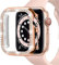 Miimall Kompatibel mit Apple Watch 38mm Hülle Series 3/2/1, Strass Glitzer Harter PC Schutzhülle Stoßfest Kratzfest Bling Diamant Bumper Case für Apple Watch Serie 3/2/1 - Rosegold