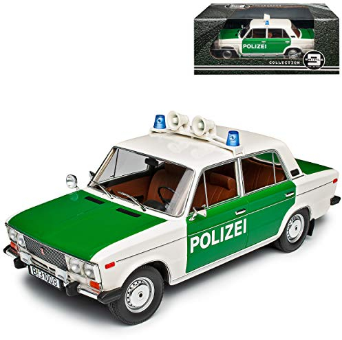 Lada 2106 1600 Limousine Grün Weiss Polizei BRD Deutschland 1979-2012 1/18 Triple 9 Modell Auto