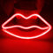 Bipily Lips Neon Lights LED Lips Neon Light Sign Neon Wall Light Battery/USB Operated Neon Light Art Decorative Neon Lights Neon Signs for Walls Light up Signs for Bedroom Walls Party-RED Lips