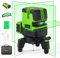 Huepar Livello Laser Multilinea - Laser a Quattro Linee Trasversali Verticali e Una Orizzontale con Punto a Piombo, Strumento Laser Autolivellante per L'Allineamento del Raggio Verde NT411G