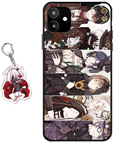 Staremeplz Compatible with iPhone 12 Mini Case Anime Design [With Figure Keychain], Soft Silicone Flexible TPU Animation Phone Case for iPhone 12 Mini