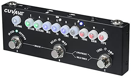 Festnight CUBE BABY Portable Multifunctional Electric Guitar Combined Effect Pedal with Wireless Music Playback Phone Recording Audio Interface Function