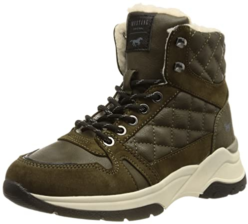 MUSTANG 1438-603, Botín con Cordones Mujer, Militar, 36 EU
