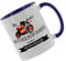 Crealuxe Kaffeetasse - Die besten Motorradfahrer heißen (Wunschname) -Spruchtasse, Bürotasse, bedruckte Keramiktasse, Tasse mit Spruch, Hochwertige Kaffeetasse (Blau)