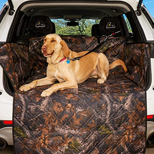 Meadowlark Premium SUV Cargo Liner for Dogs, Waterproof Pet Cargo Cover with Bumper Flap Protector, Durable Non-Slip, Universal Fit for SUVs, Sedans & Vans (74 L x 41 W) Brown