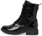 Jana Damen Sneaker hoch mit Schnürsenkeln und Reißverschluss Weite H Mehrweite, Schwarz (Black Croco), 40 EU