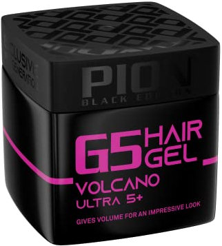 Pion Black Edition G5 Volcano Hair Styling Gel 320 ml - Ultra 5+ Wet Look Haarstyling Gel