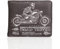 Shag Wear Herren Geldbörse Portemonnaie Geldbeutel - Münzfach mit Reissverschluss - Männer Brieftasche Querformat - Designs: Totenkopf-Motorrad