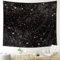 Imirell Wandteppich mit Sternenhimmel, 200 x 150 cm, schwarz, sternenklar, glänzende Galaxie, Universum, Weltraum, kosmische Fantasie-Textur für Damen und Herren, Kunst, zum Aufhängen, Schlafzimmer,