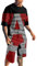 Oktoberfest Herren Outfit 2-teilig Kurzarm T-Shirt + Kurze Hose Sets, Herrenoberteile und Shorts Set männer Sommer Outfit Strand Kurzarm gedruckt Hemd kurzen Anzug Hemd Hosen Anzug mit (Y3-Red, XXXXL)