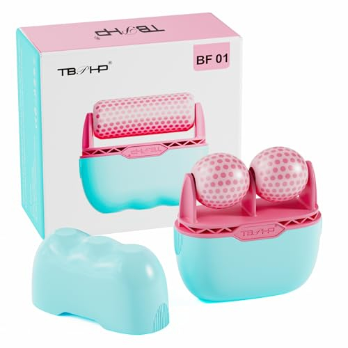 TBPHP Face Roller Ice Roller Massagegerät Tool für Gesicht Augen Eisroller Massage Körper Tool (Rosa)