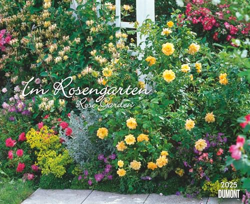 DUMONT - Im Rosengarten 2025 Wandkalender, 52x42,5cm, Garten-Kalender mit eindrucksvollen Rosen-Motiven aus verschiedensten Gärten, deutsches Kalendarium, mit Spiralbindung