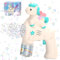 Seifenblasenpistole Kinder, Einhorn-Seifenblasenmaschine Gun, Automatische Seifenblasen Pistole, 10000+ Blasen/Minute Bubble Gun, mit 90 ml Seifenblasenlösung für Kinder/Geburtstagsgeschenke/Partys