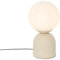 Qazqa - Hotel chic Hotel-Chic-Tischlampe beige mit Opalglas - Pallon Trend I Wohnzimmer I Schlafzimmer - Stahl Kugel I Kugelförmig - LED geeignet E27
