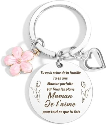 Xioabre Porte Clef Cadeau pour Fête Des Mères - Idée Maman pour Anniversaire, Saint Valentin et Noel