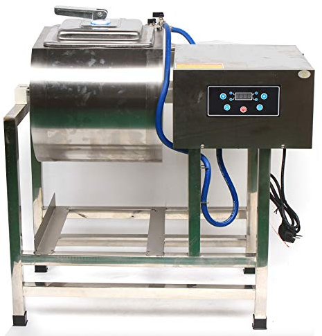 czyuRachel Mélangeur à Viande électrique en acier inoxydable, 200w Mélangeur Boucherie Marinator 38l Sel Et Mariné Contrôle Ordinateur Temps Réglable Avec 2.0mm Épaisseur De Course