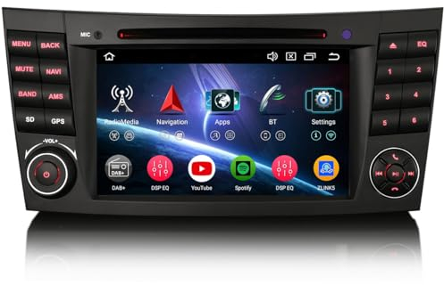 erisin 8 Kern Android 13 [4+64GB] Navi Autoradio für Mercedes Benz E/CLS Klasse W211 W219 Unterstützung Carplay Android Auto GPS Sat NAV DSP Bluetooth 5.0 WiFi Dab+ TPMS DVR OBD
