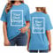 Light Blue Create Your Own T Shirt Womens Plus Size Custom T Shirt Printing Front and Back Personalised Summer Oversized Shirts Short Sleeve Loose Tops Customised