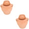 CAXUSD 2pcs Wall Flower Pot Hanging Plant Pottery Large Outdoor Plant Pots Wall Mount Planter for Indoor Decorative Flower