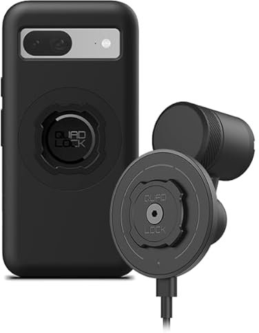Quad Lock Vent Car Phone Holder Kit with MAG Wireless Charging Head V2 and MAG Phone Case for Google Pixel 8a
