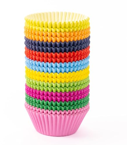 400 Mixed Colours Cupcake Cases Baking Muffin Cake Standard Size Bulk Pack