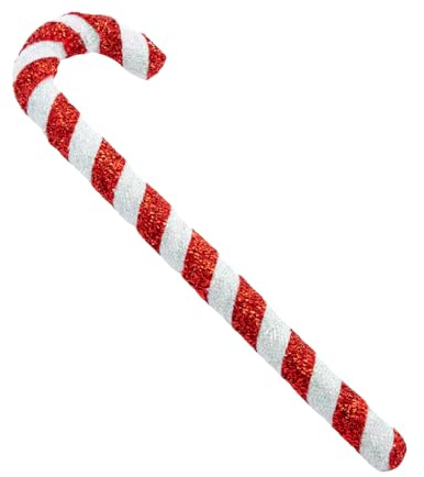 The Christmas Workshop Candy Cane Swirl Tinsel Decorations/Red and White Assorted Festive Christmas Tree Ornaments (1, Candy Cane)