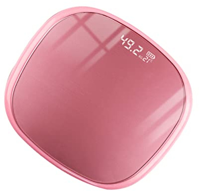 FOMIYES Intelligente Körperwaage mit Gehärtetem Glas und LED Display zur Präzisen Gewichtsmessung und Praktischem Fitnessmanagement für Heimgebrauch Zufällige Farbe