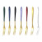 6-Piece Stainless Steel Fruit & Dessert Forks Set - Colorful Cake & Appetizer Forks for Home, Weddings, Parties, Cafés & Restaurants - Perfect for Christmas & Special Occasions