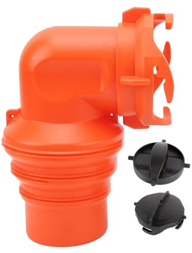 MAGICLULU Adaptateur de Raccord de Tuyau D’égout Pivotant 90° en Pvc Bouchon, Connecteur Étanche pour Tuyau D’évacuation de Camping-car, Installation sans Outil, Accessoire Plomberie Solide