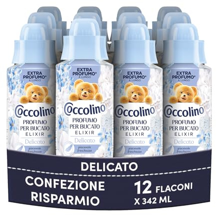 Coccolino Profumo per Bucato Delicato, Extra Profumo* a lungo. Efficace Anche a Freddo e nei Cicli Brevi, 12 x 342ml