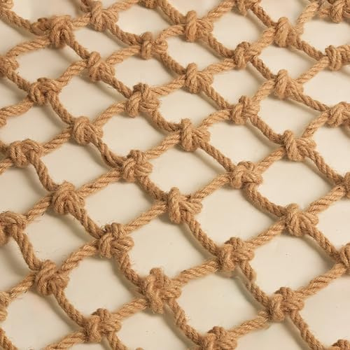 Rete di supporto per piante in corda di canapa, Rete di Protettiva-Tessuto interamente a mano, Net di juta naturale biodegradabile, Bambini Rete Di Canapa Di Sicurezza, Personalizzabile(2x2m,8mm)