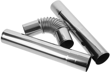 DOITOOL 1Set Stainless Steel Chimney Extension Kit with Straight Tubes Elbow for Vent Exhaust for Camping Home Heating Appliances