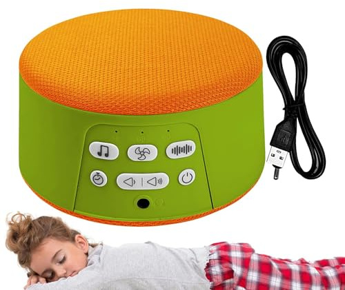JIEBWCHA Sound Machine – Sleeping Machine White Noise – Portable with Timer for Adult Bedroom and Meditation