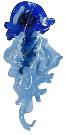 Claw Clip, Jellyfish Shape Hair Accessory, Stylish Sea-Inspired Hairpin, Lightweight Grip & UniqueStyle, Non-Slip Hold for Travel Work School Use by Women Girls Students, Blue
