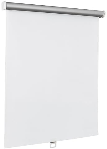 Print Cycero packaging Springrollo Thermo - Mittelzugrollo - Sonnenschutz, Sichtschutz, Blendschutz - 90 x 230 cm weiß - Schnapprollo - Verdunkelungsrollo - Stoff Rollo - Thermorollo