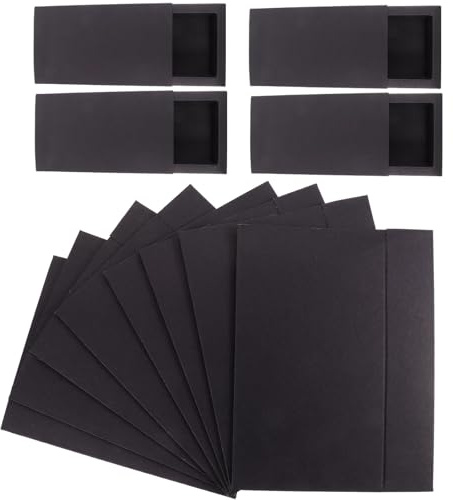 TOVINANNA 12 Stück Teiliges Schwarze Starker Karton Leichte Kompakte Geschenkverpackung Individuell Gestaltbar für Party Hochzeit und Schmuckaufbewahrung