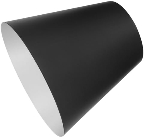 Schreibtischlampenschirm aus Eisen, Schwarz, E27 Ring, 4.7cm Loch