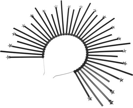 BAZEITFLOW Elegantes Göttinnen Kopfschmuck Stirnband aus Kunststoff für Damen in Schwarz Einzigartiges Design für Partys und Bankette
