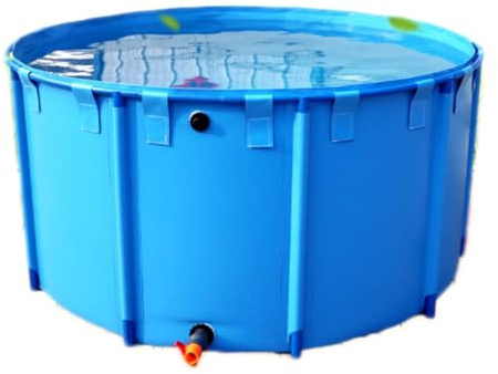 Piscina rotonda fuori terra da 0,7 mm, 200 cm x 60 cm, facile da installare, pieghevole, in tela, per stoccaggio e irrigazione dell'acqua, grande capacità