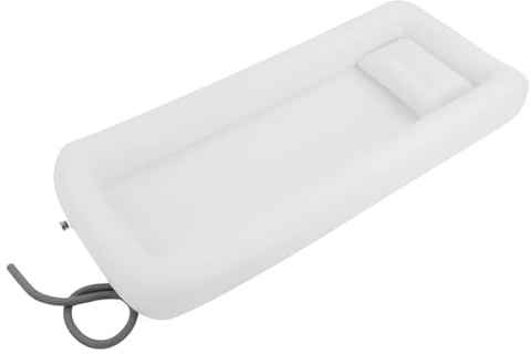 Baignoire Gonflable,Ensemble Médical Gonflable,Baignoire en PVC avec Pompe à Air électrique,Capacité 10L,Oreiller Ergonomique,pour Personnes âgées,Patients,Femmes enceintes,195x90cm