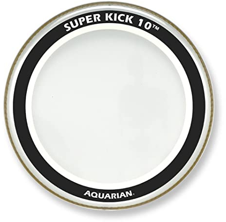 Aquarian 22 Zoll Super Kick Ten Schlagfell für Bass Drum, transparent