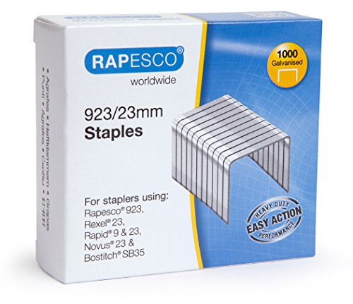 RAPESCO Pack of 5 Boxes of 1000 Galvanised Staples 923/23 mm Type 23