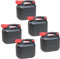 hünersdorff 5er Set: 5X Benzinkanister 5 Liter schwarz Kraftstoffkanister Made in Germany!
