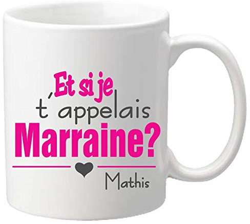 Gravure Events Mug - Et si je t'appelais Marraine - Baptême & Communion
